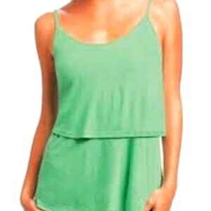 CAbi Knit Tiered Seafoam Tank